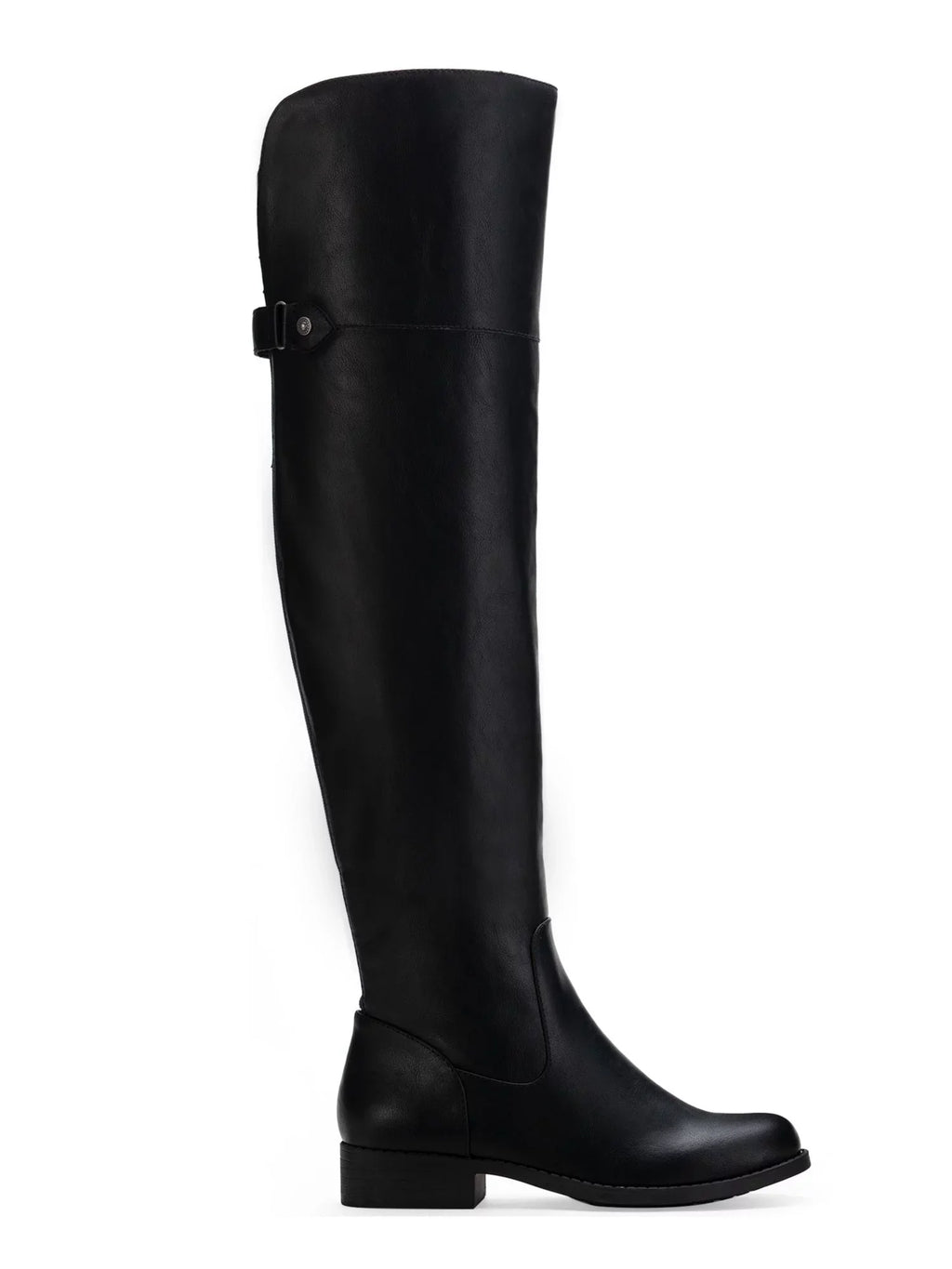 SUN STONE Womens Black Cushioned Gore Stretch Slip Impervious Allicce Round Toe Block Heel Zip-Up Dress Boots Shoes 7.5 M