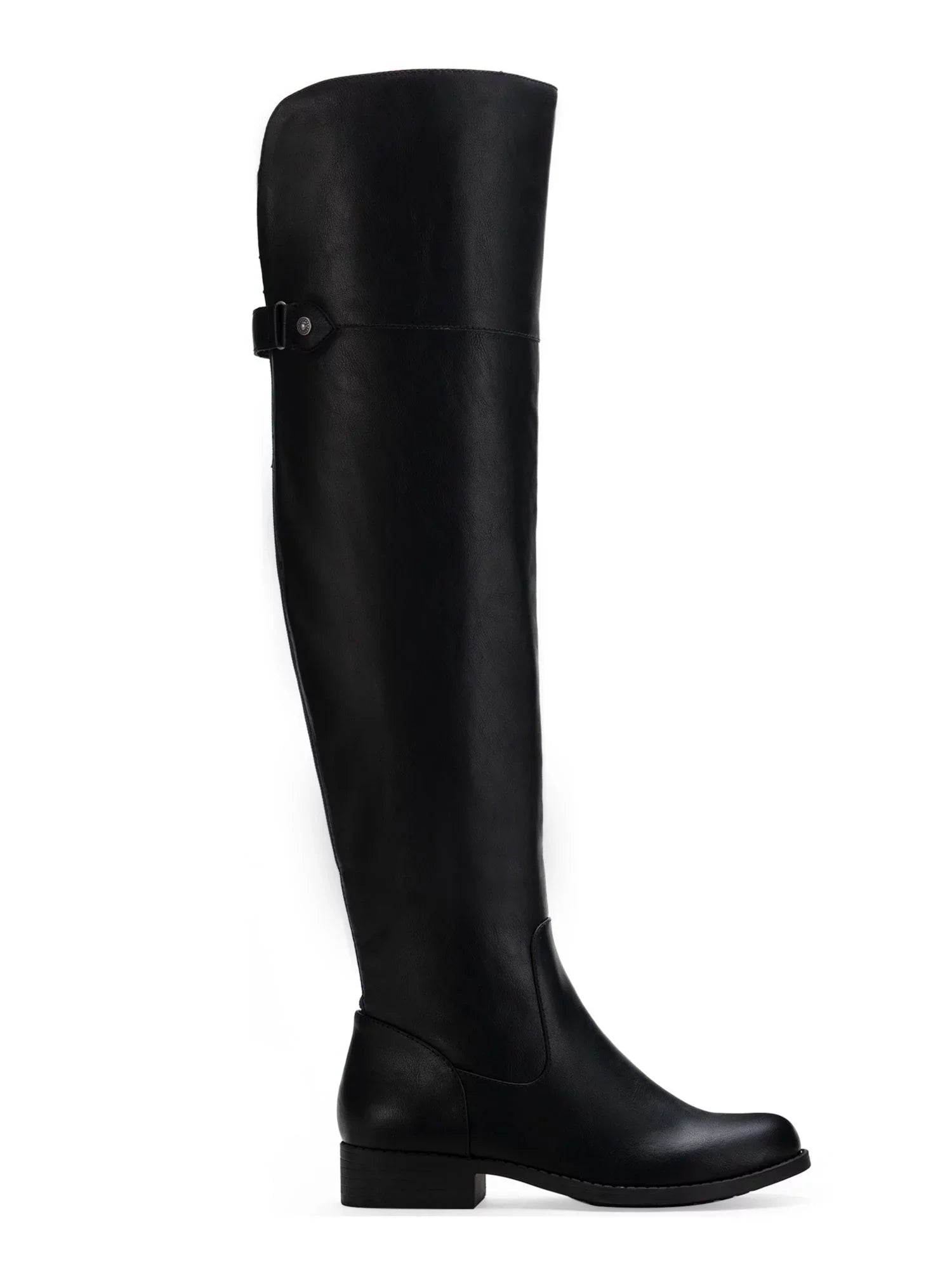 SUN STONE Womens Black Cushioned Gore Stretch Slip Impervious Allicce Round Toe Block Heel Zip-Up Dress Boots Shoes 7.5 M