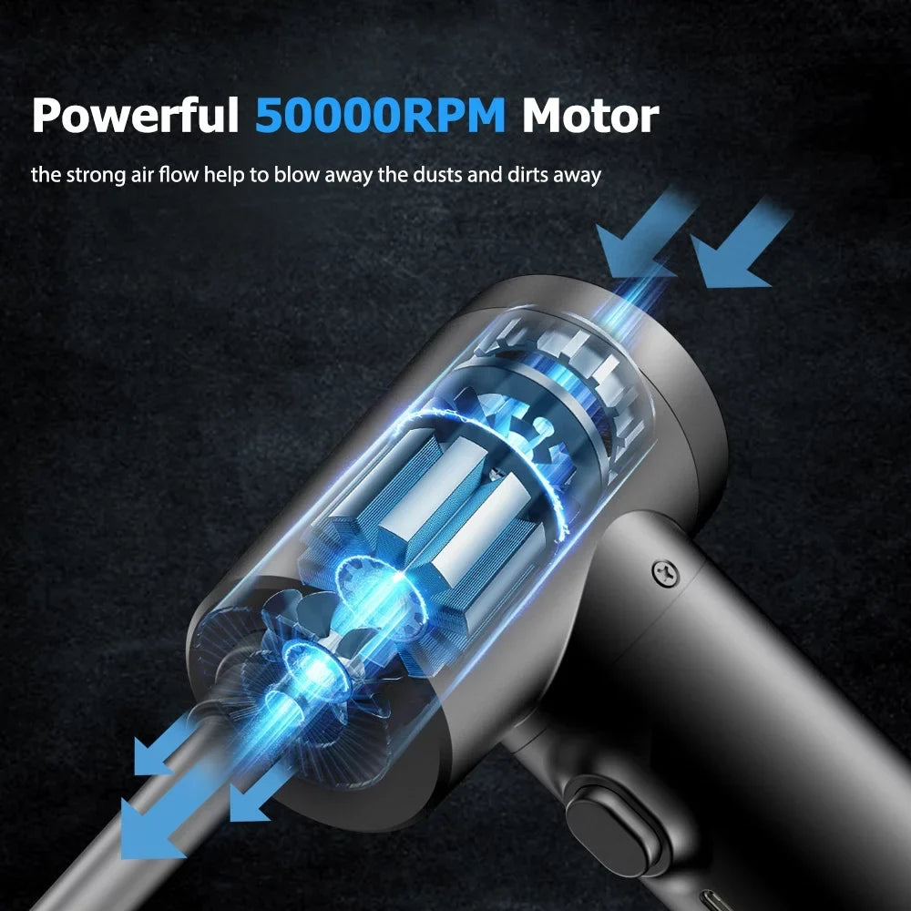 Dazzduo Blowing Remover 50000 RPM Duster LED 2 -in- Blower Device for 100 W Reable Powerful Pump Electric Multifunctional with 2 1 50000 100 Cleaner & IUP Air 1 Dust , Cordless Light WUYUZI Inflatable