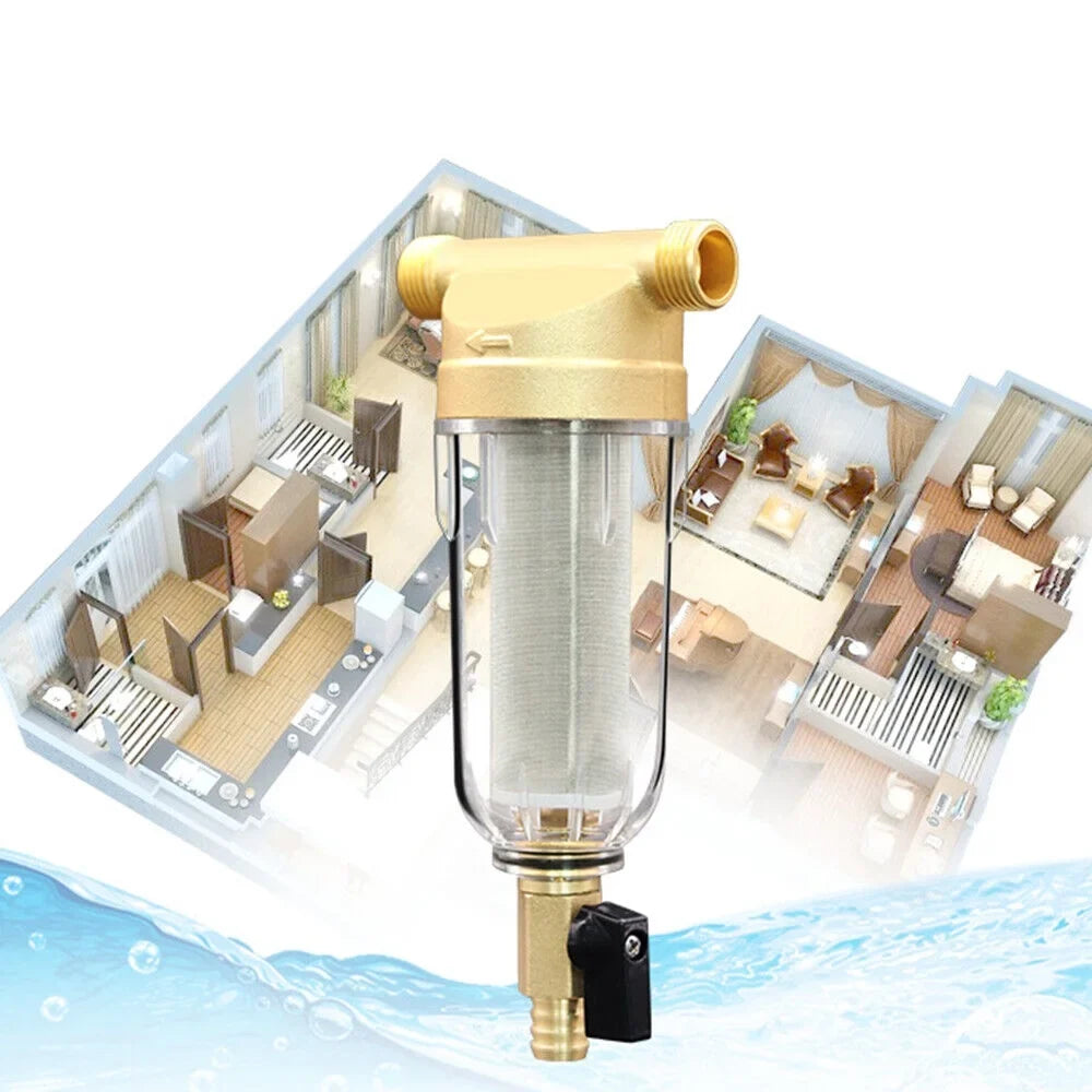 KingFurt Spin Down Sediment Filter - Long-lasting 316L Material, Reusable Design to Save Costs - Fits All Pipes, Easy Maintenance