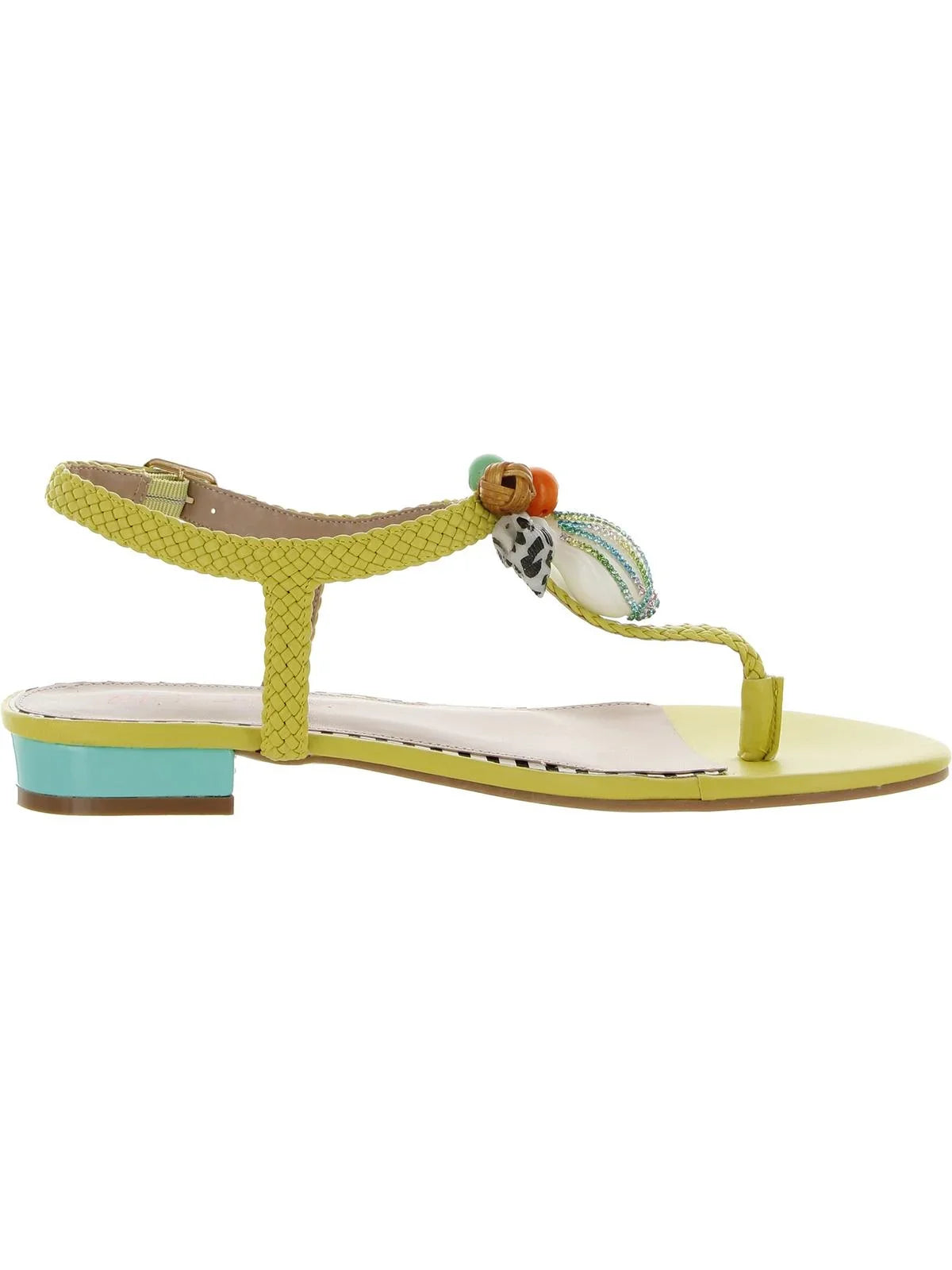 Betsey Johnson Womens Aleena Latch Embellished Slingback Sandals