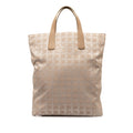 Pre-Owned Authenticated Chanel New Travel Line Tote Nylon Fabric Brown Tote Bag Unisex (Good)