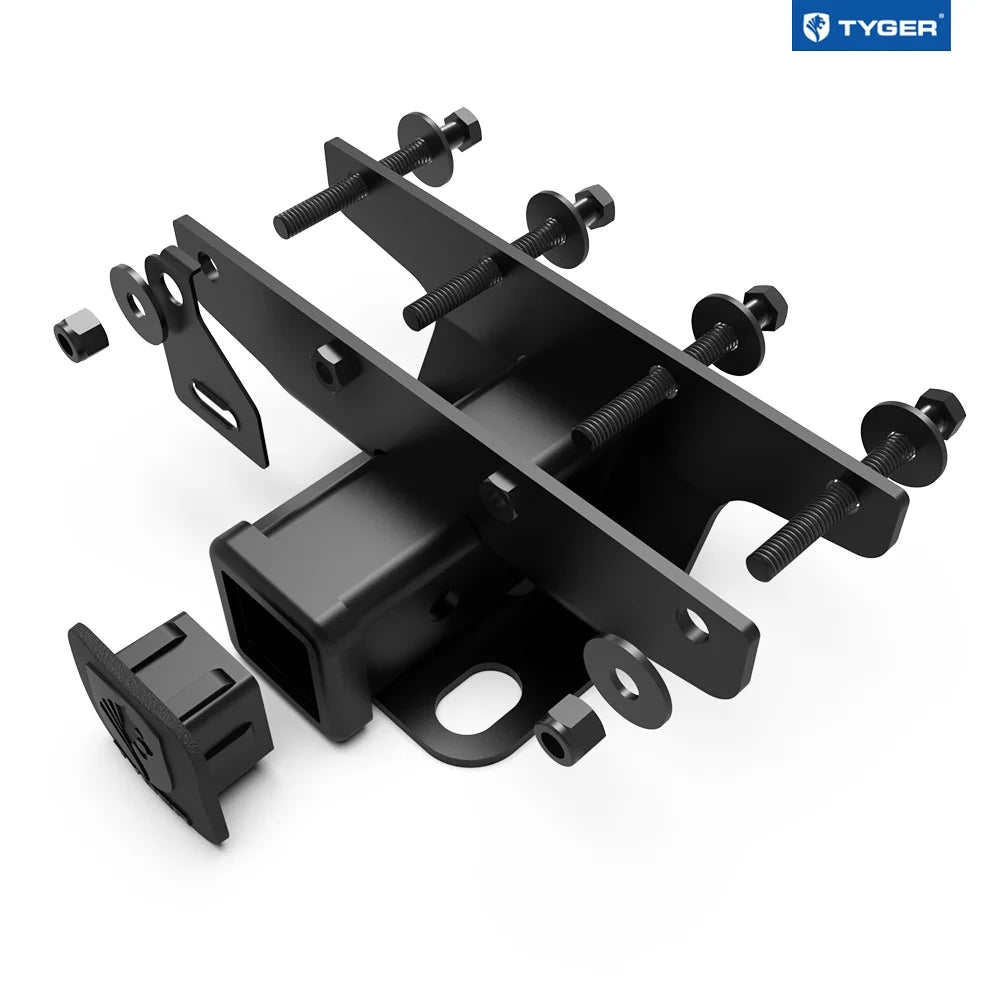 Tyger Auto TG-HC2J003B Hitch & Coating Kit Matching with 2018-2024 Jeep Wrangler JL/JLU (Include 20-24 diesel engine; 21-24 4xe) Factory Style 2 inch Rear Receiver Hitch Tow Towing Trailer Hitch