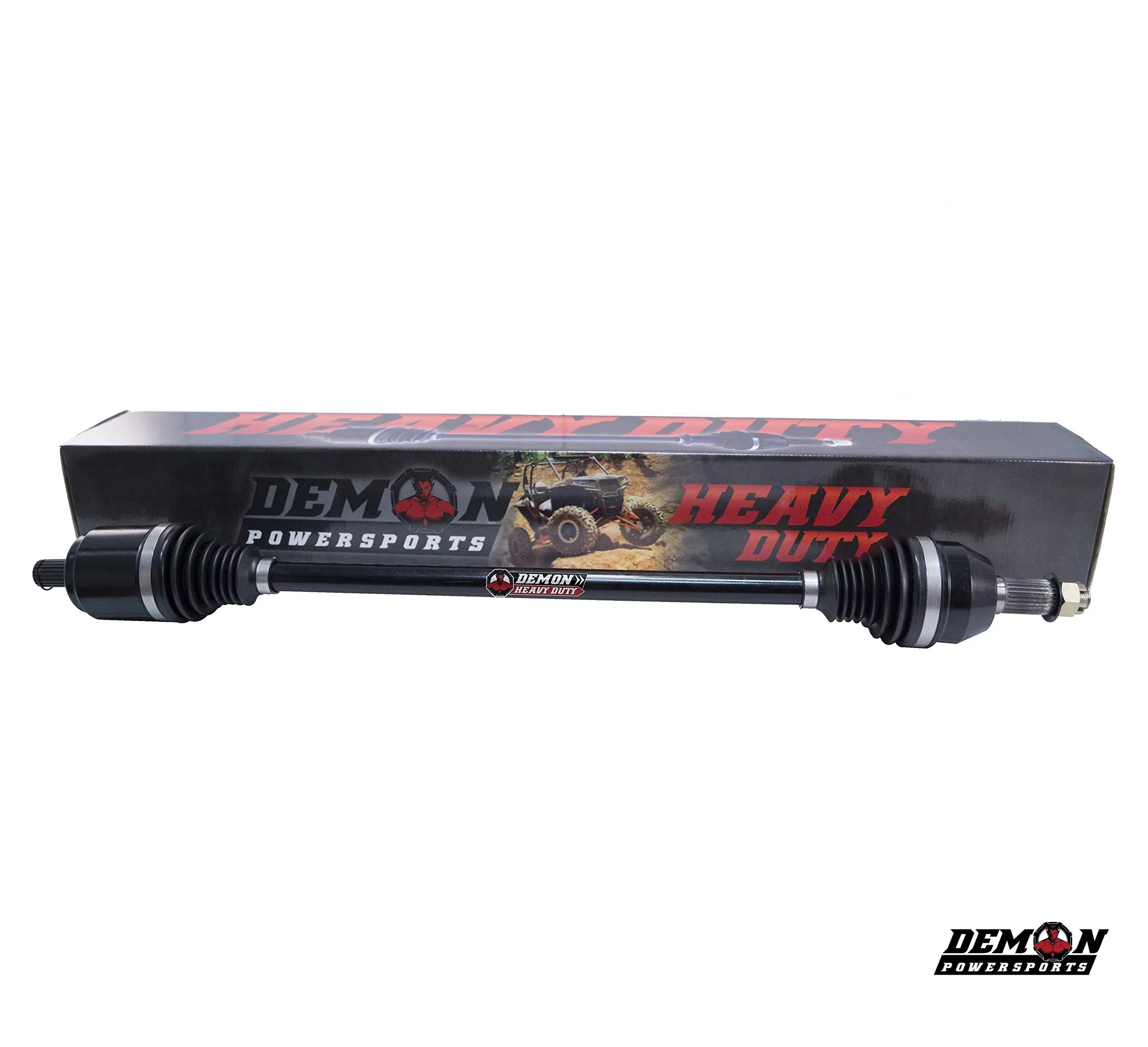 Demon Powersports Front Right Heavy Duty Lift Kit Axle (2006-21) Can Am Renegade/Outlander, Unique Boot On Terrain for Heat Reduction, 47 Degrees Larger Swing Angles (4”/6”(Gen2) Super ATV Lift Kit)