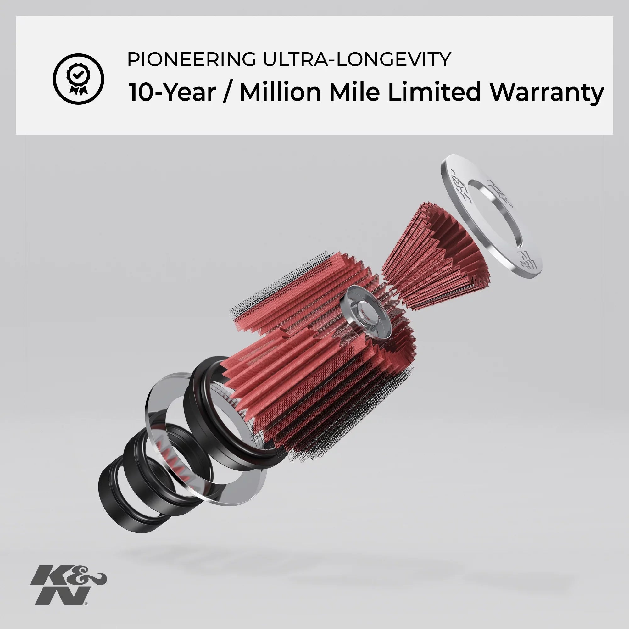 K&N Engine Air Filter: High Performance, Premium, Washable, Industrial Replacement Filter, Heavy Duty: E-3515