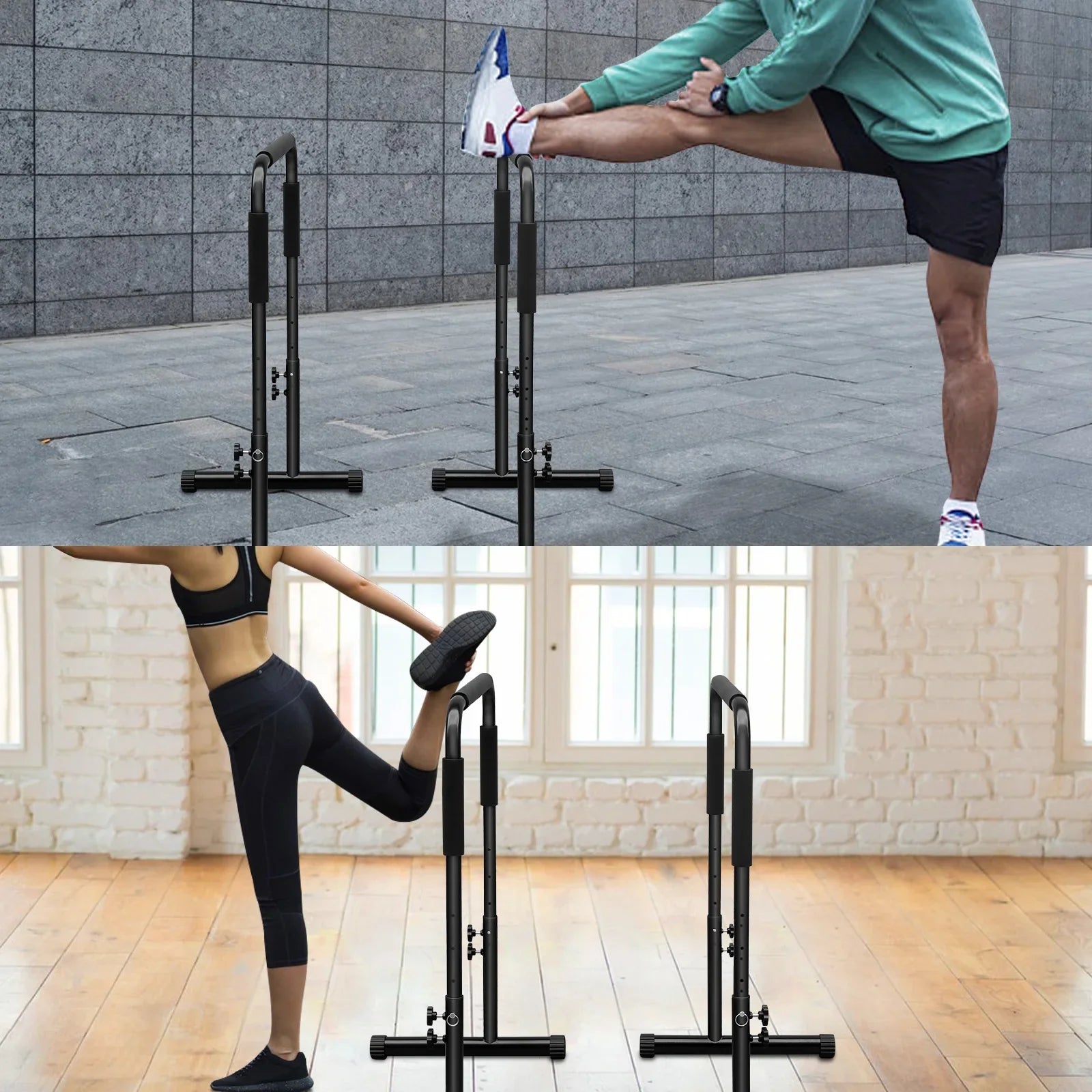 JOLLY JAUNTS Adjustable Dip Bar, Versatile High Strength Push Up Stand with Sponge Wrap, Easy Assembly Dip Station Functional for Rehabilitation Training, Sports Training