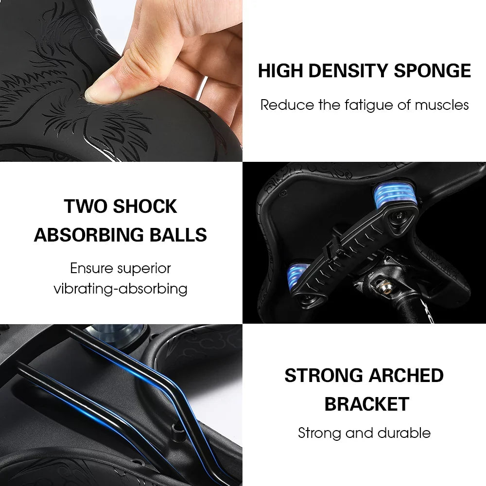WEST BIKING Bike Saddle,Bike Saddle Cushion Wide Women Road MTB Saddle Waterproof Seat Saddle Men Women WEST Waterproof Pad Men