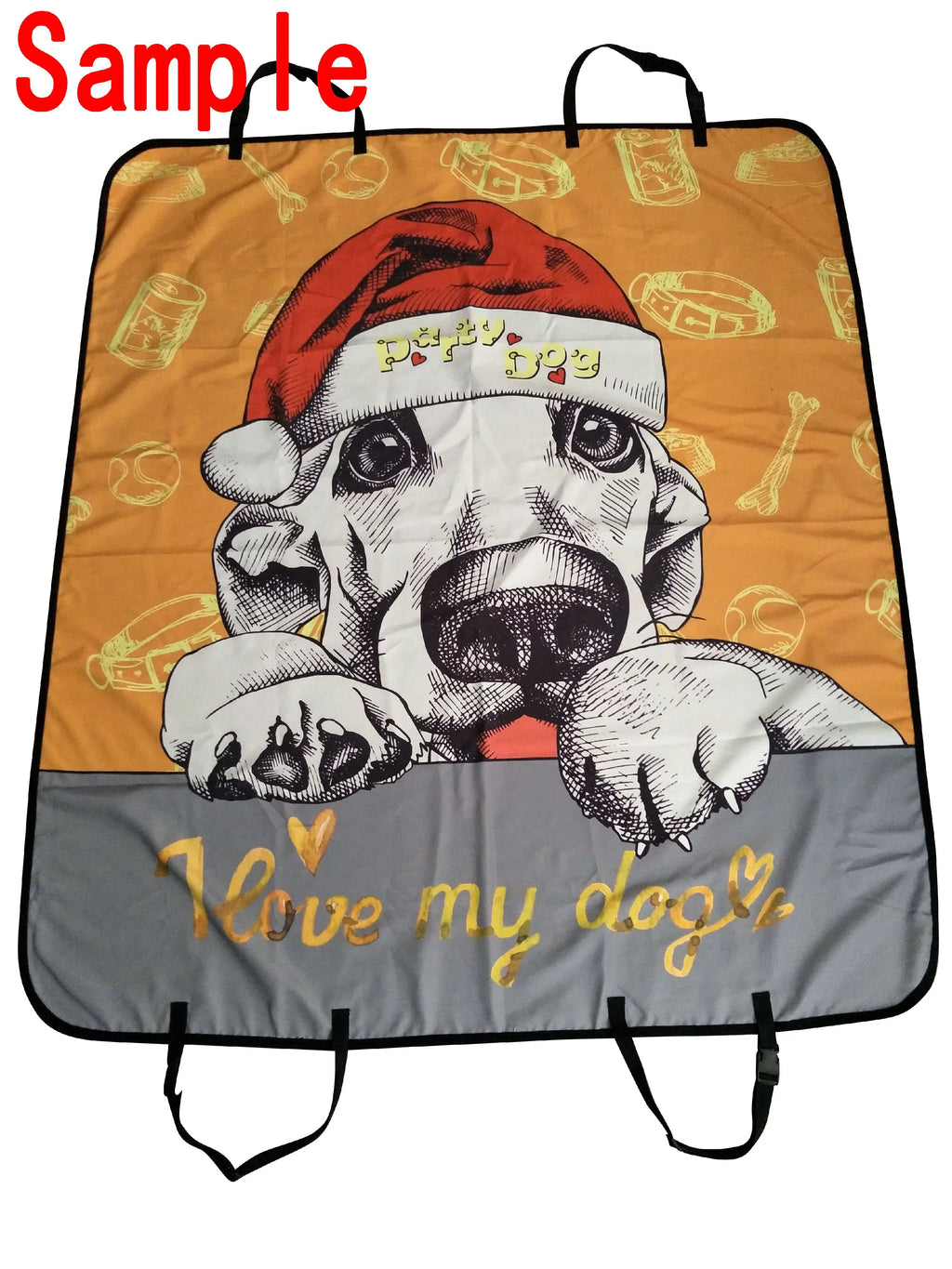 GCKG Merry christmas Dreamlike the Santa Claus Pet Car Seat Protection Dog Car Seat Mat Hammock Cargo Mat Trunk Mat For Cars Trucks and SUV 54x60 inches