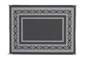 Patio Mats 9' x 12' Gray Outdoor Rug (Reversible with 2 designs)