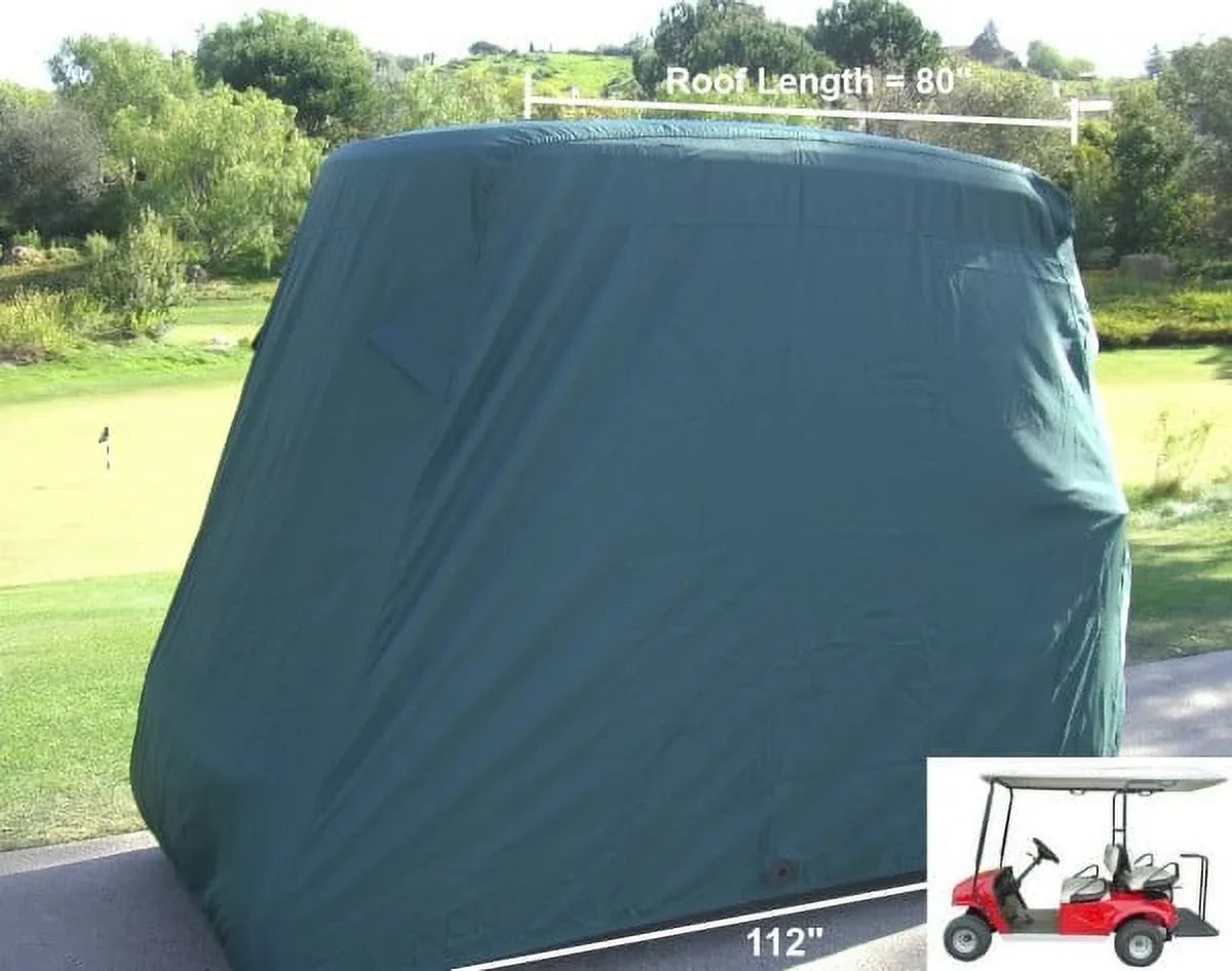 Protection Living Deluxe 4 Passenger Golf Cart Shield roof 80"L Green, fits E Z GO, Club Car and Yamaha G model