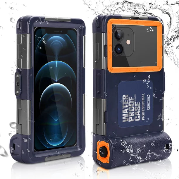 UrbanX Professional [15m/50ft] Swimming Diving Surfing Snorkeling Photo Video Waterproof Protective Case Underwater Housing for Xiaomi Mi 8 Pro And all Phones Up to 6.9 Inch LCD with Lanyard