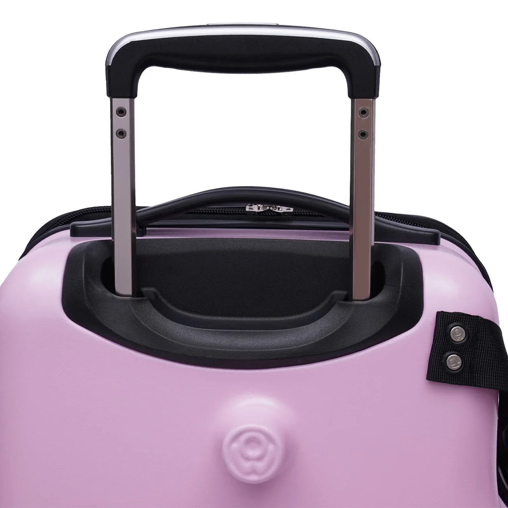 Wuzstar 24" Kid's Ride-on Travel Suitcase Portable Universal Wheel Waterproof Luggage,ABS+PC Aged 4-12 Years(Pink)