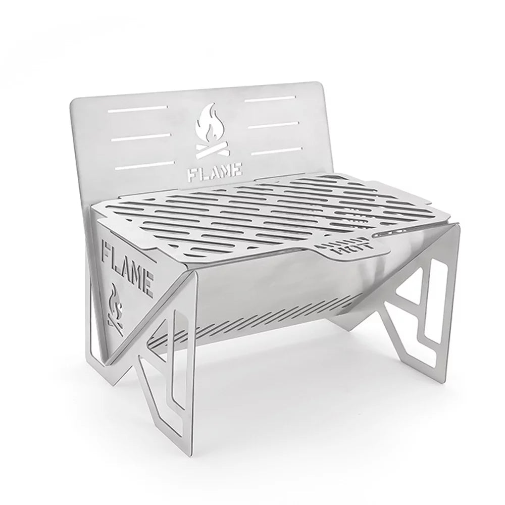 Nebublu Stainless Steel Furnace, Portable Camping Stove for Picnic BBQ Cooking