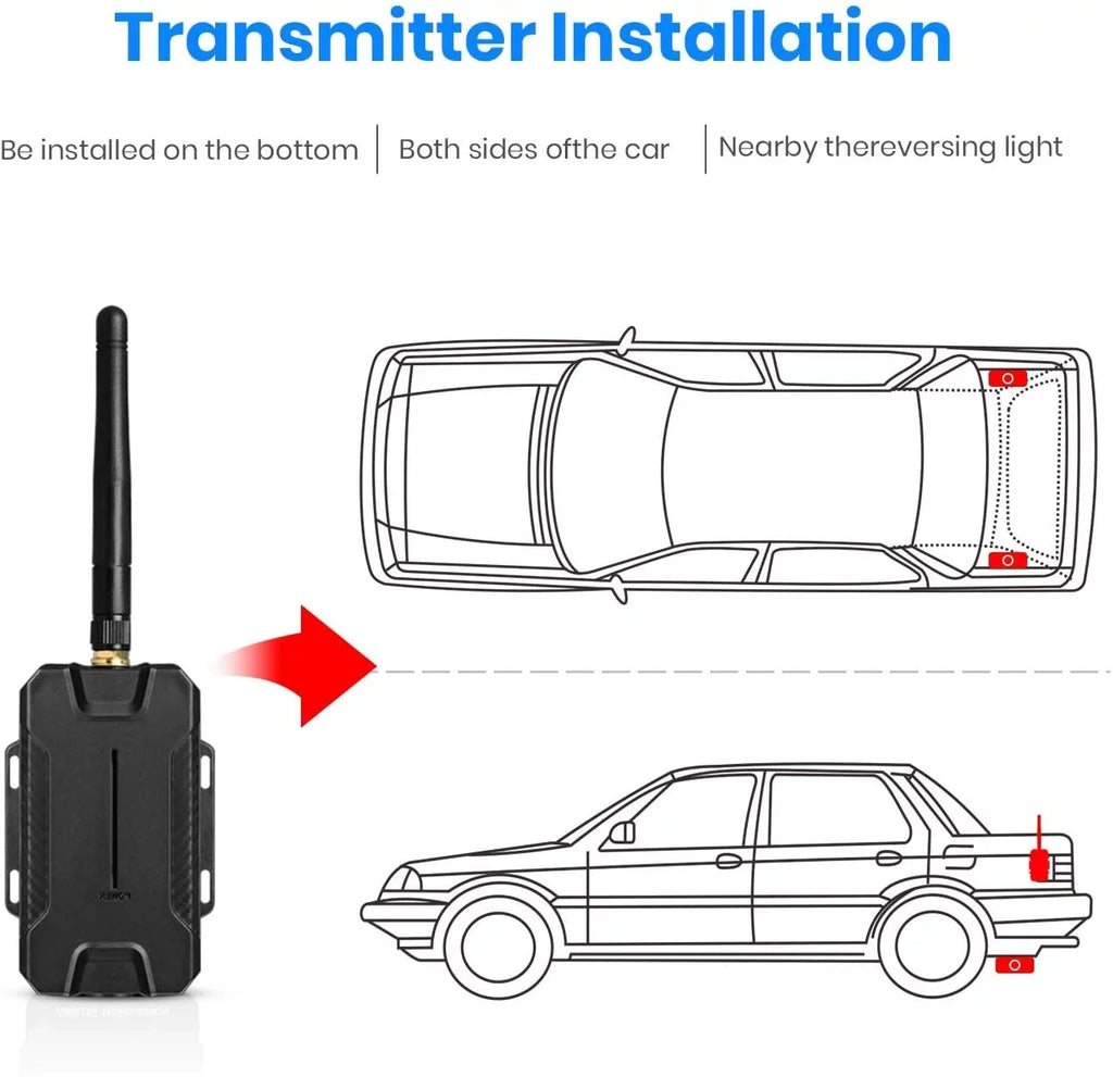 Auto-Vox Wireless Backup Camera Oem Look Rear View Mirror Camera for Trucks, Super Night Vision Car Backup Reversing Camera System for Vehicles (T1400U)