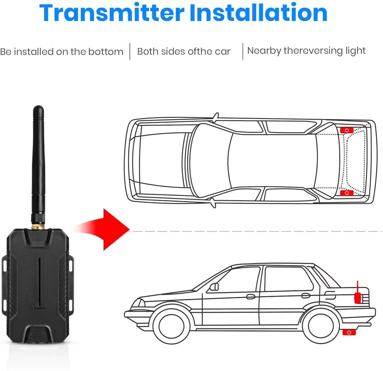 Auto-Vox Wireless Backup Camera Oem Look Rear View Mirror Camera for Trucks, Super Night Vision Car Backup Reversing Camera System for Vehicles (T1400U)
