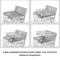 Nebublu Stainless Steel Furnace, Portable Camping Stove for Picnic BBQ Cooking