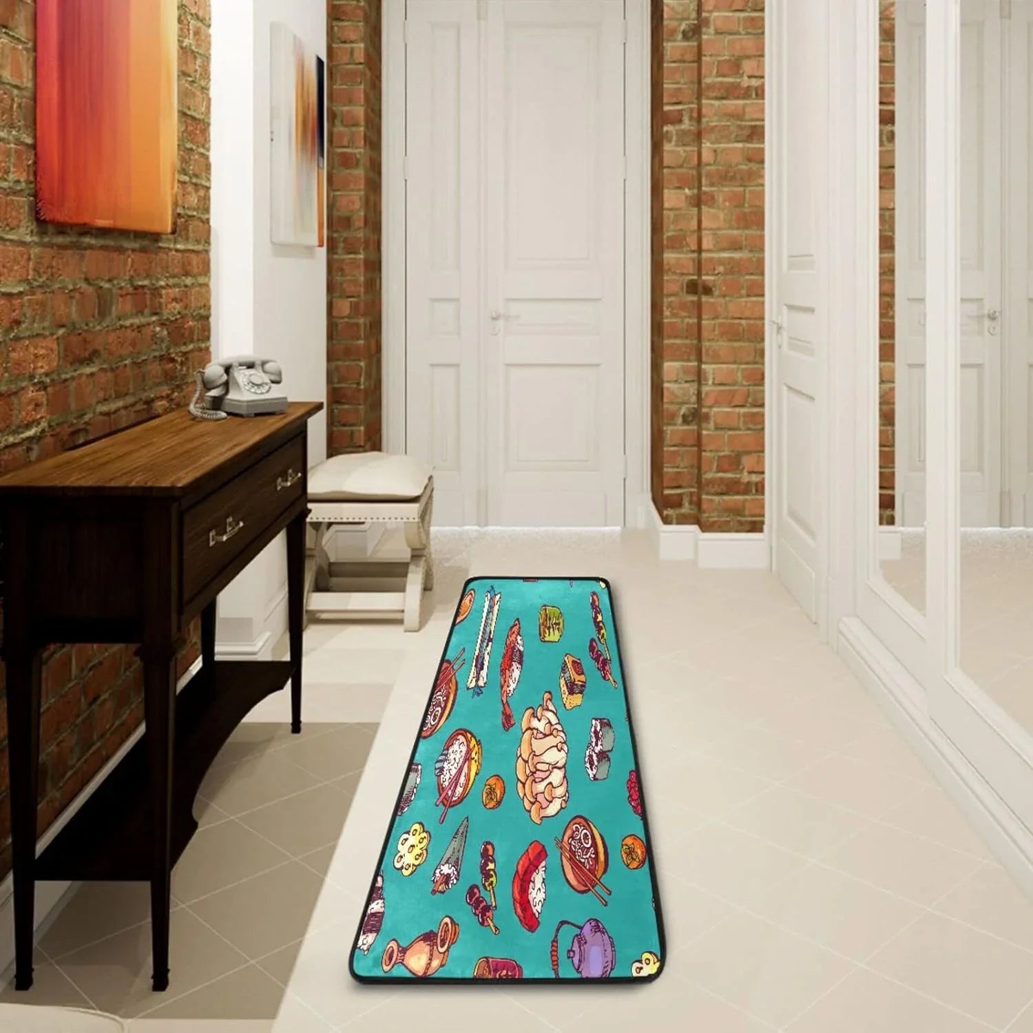 Hidove Japanese Sushi Runner Rug - 24"x72" Ultra Soft Non-Slip Floor Mat Washable Area Rugs for Kitchen Bathroom Entry Home Decor