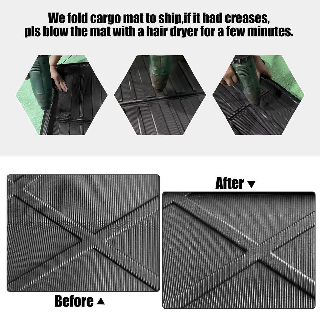 Unique Bargains Car Rear Trunk Boot Liner Cargo Mat Floor Tray for Honda Fit 16-18