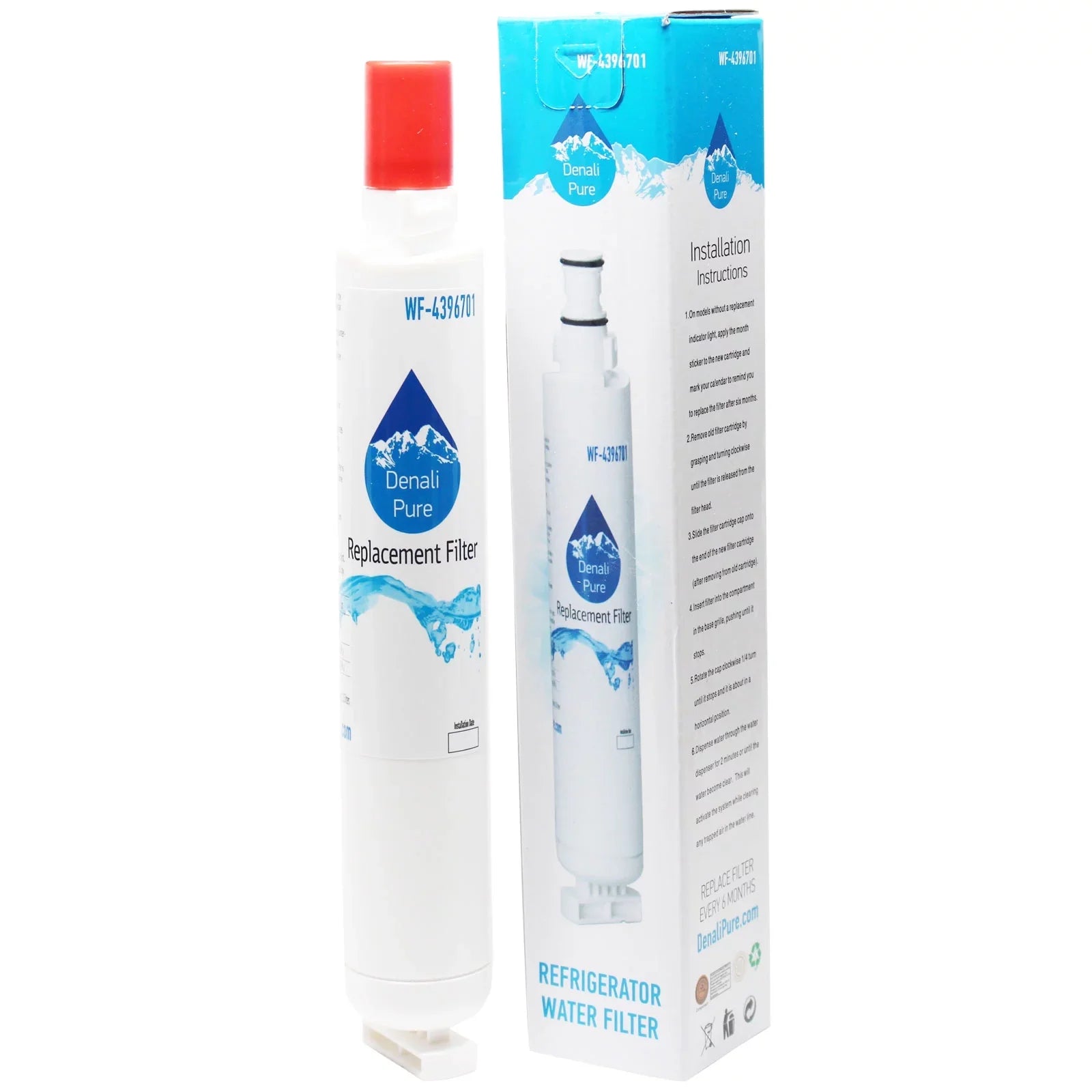 6-Pack Replacement for Kenmore 9915 Refrigerator Water Filter - Fitting with Kenmore 9915 Fridge Water Filter Cartridge - Denali Pure Brand