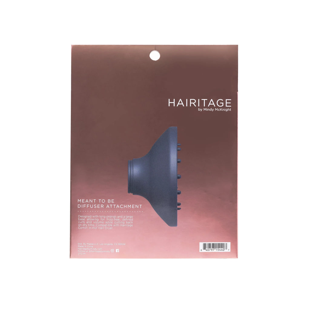 Hairitage Meant to Be Hair Diffuser Hair Dryer Attachment for Anti Frizz & Volume | Salon Grade Frizz Control