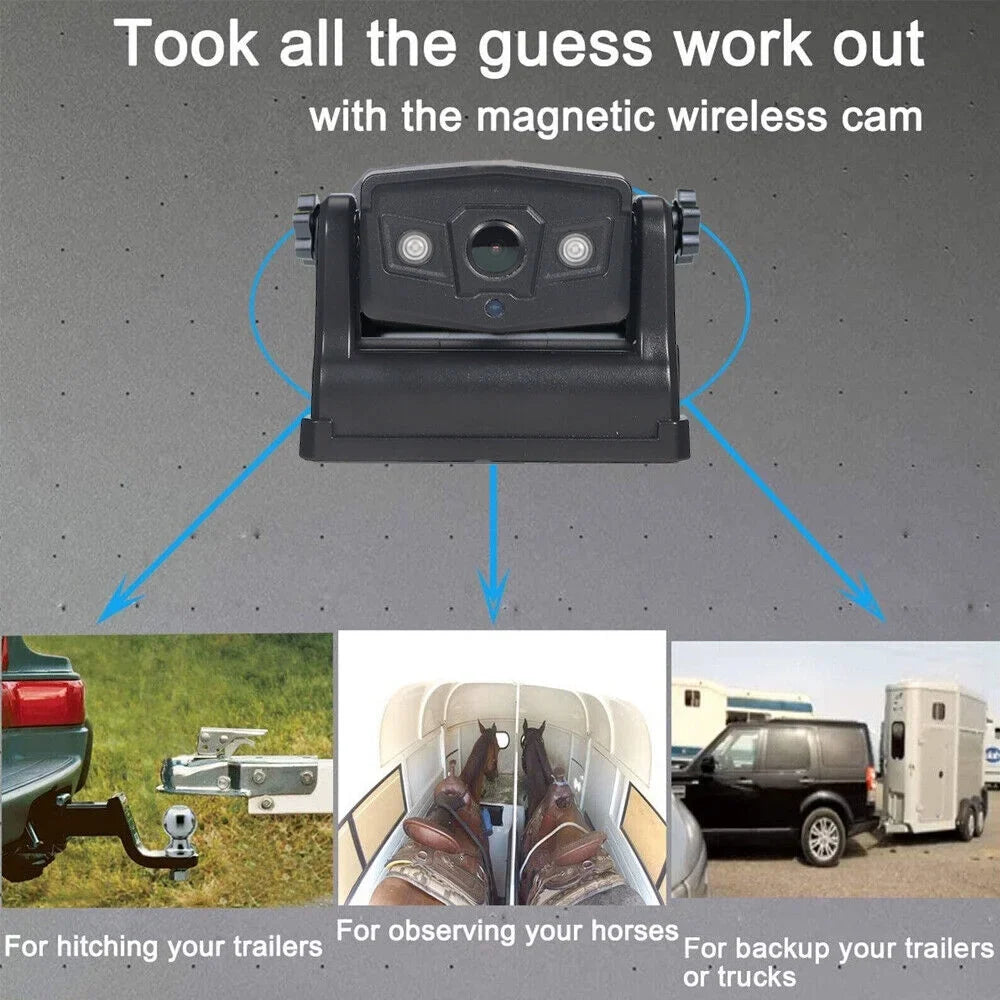 JLLOM 9600mAh Magnetic WiFi Camera - Premium Wireless Backup, Comprehensive Front/Rear Vehicle Views