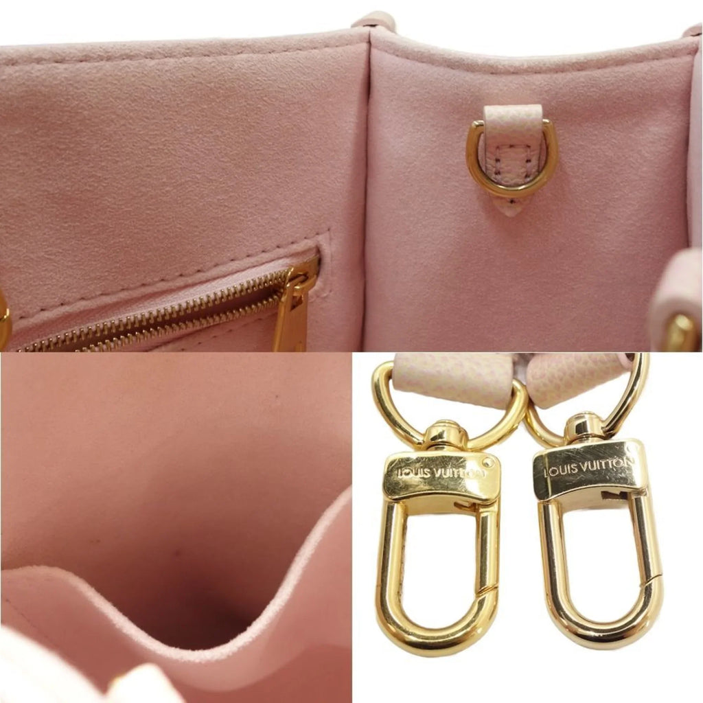 Pre-Owned LOUIS VUITTON On the Go PM M46168 Handbag Empreinte Light Pink 450088 (Good)