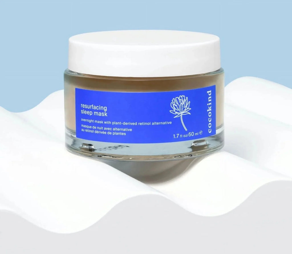 Cocokind Resurfacing Sleep Mask, Retinol Alternative Face Mask and Night Cream with Bakuchiol, Jojoba Oil, and Squalane