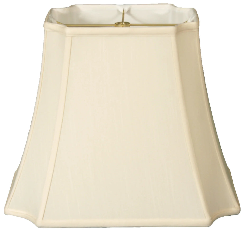 Royal Designs 13" Rectangle Inverted Cut Corners Lamp Shade Eggshell