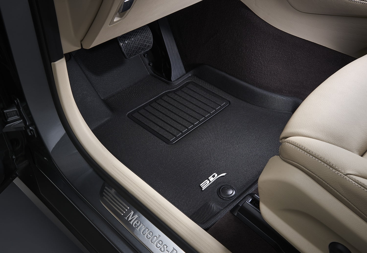 3D MAXpider KAGU Floor Mat (BLACK) Suitable with DODGE GRAND CARAVAN 2008-2020 - Front Row