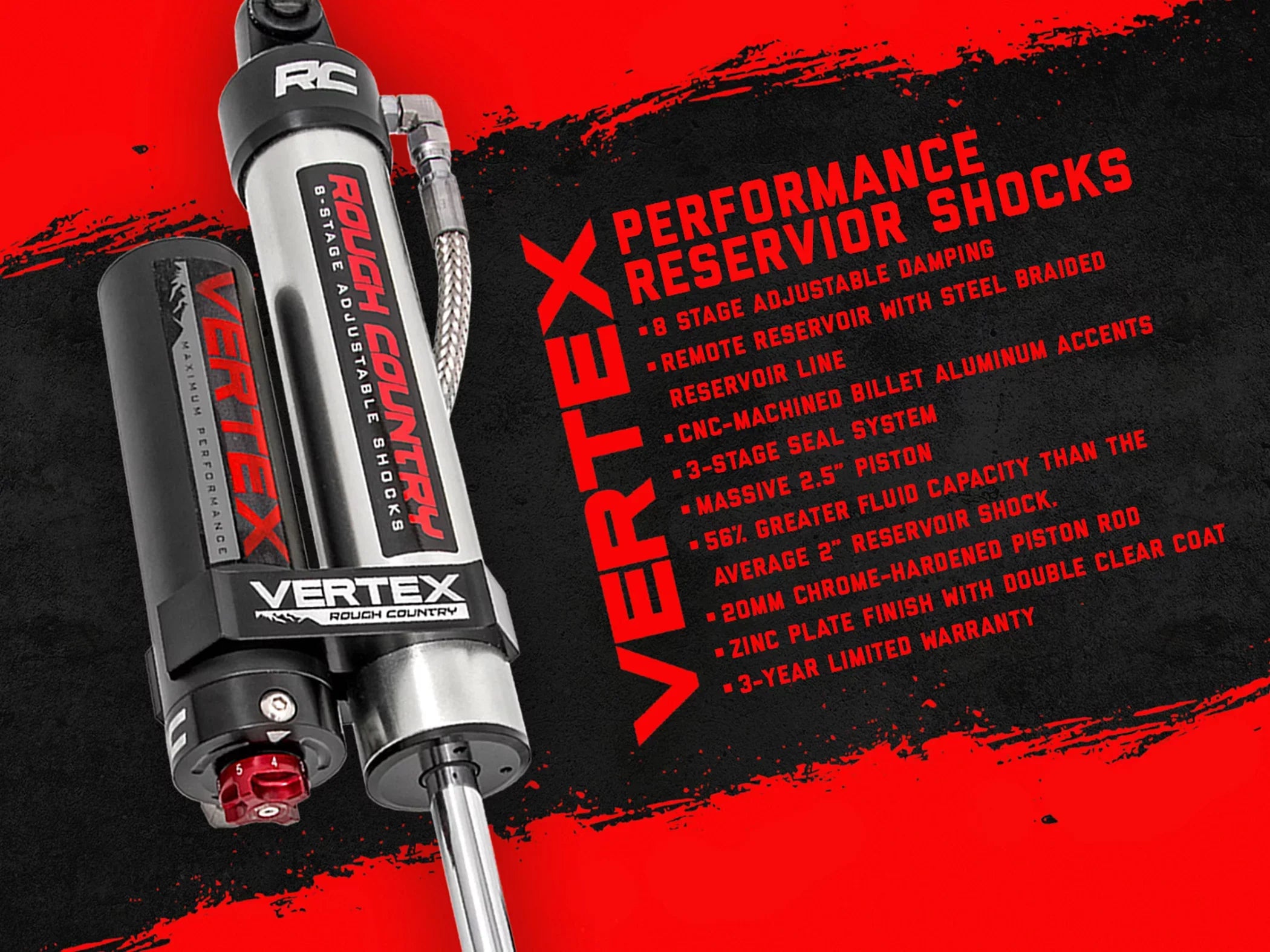 Rough Country 7" Lift Kit (fits) 2014-2018 Chevy Silverado GMC Sierra 4WD | Vertex Coilovers | Suspension System | 22851