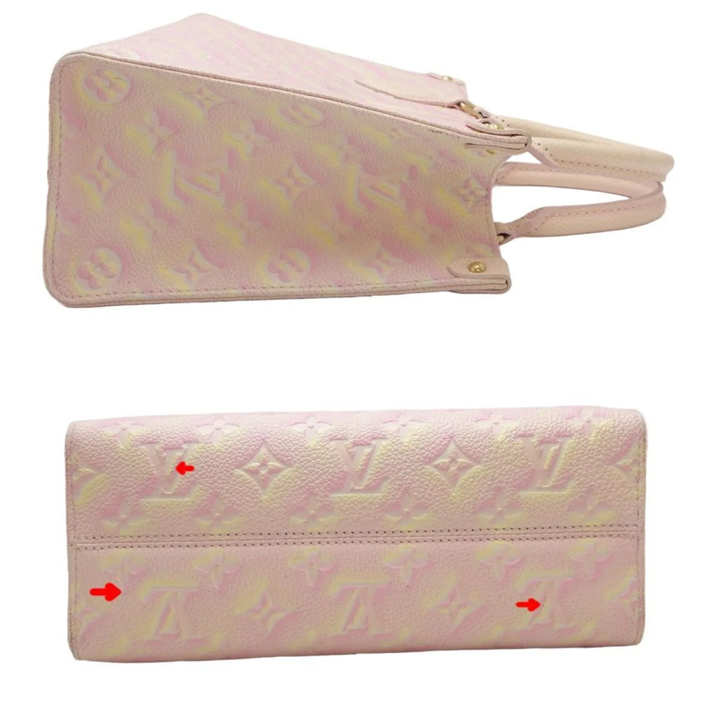 Pre-Owned LOUIS VUITTON On the Go PM M46168 Handbag Empreinte Light Pink 450088 (Good)