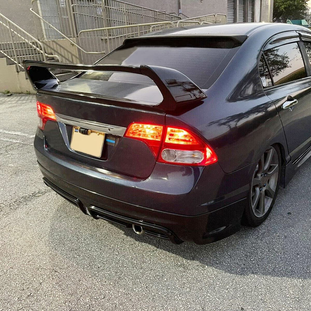 Rear Trunk Spoiler Wing Matching with 2006-2011 Honda Civic 4 Door Sedan ABS Trunk Spoiler Wing Painted Gloss Black