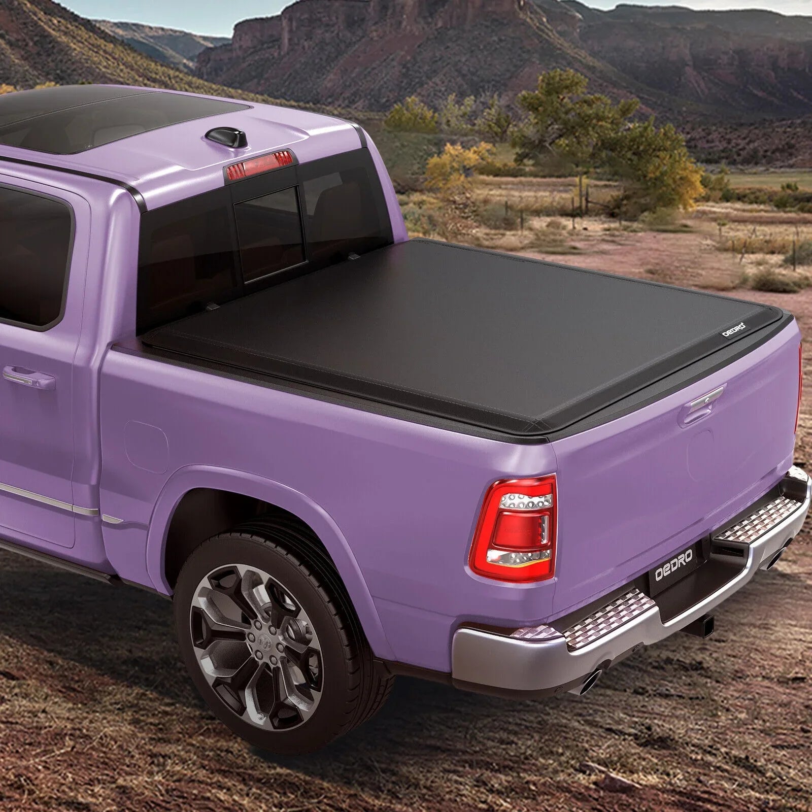 Ledkingdomus 5 Feet Soft Tri-fold Truck Bed Tonneau Wrap for 2020-2023 Jeep Gladiator JT on Top