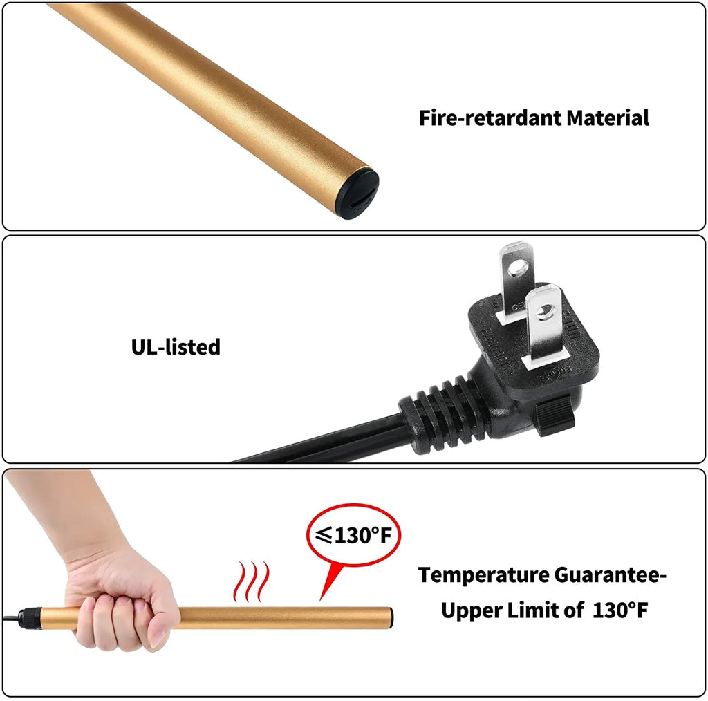 briidea Safe Dehumidifier Rod, Rod Reducing Humidity with Easy Installation and Plug Cord Easily Threading Through Safe's Hole, 12/16/24 inches Effective Protection up to 100/150/300 Ft³
