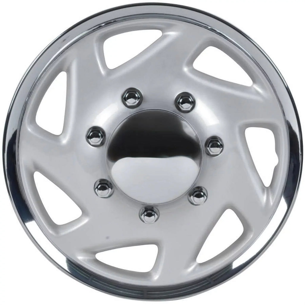 BDK Ford E-Series Style Hubcaps Wheel Protection 16" Chrome Replica Protection 4 Pieces