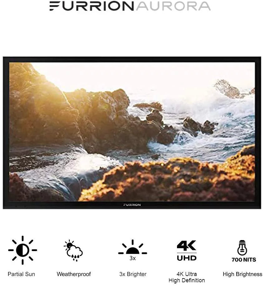 Furrion FDUF65CBS 65" Full Shade Series Outdoor Condition 4K UHD TV with an Additional 2 Year Coating by Epic Protect (2021)