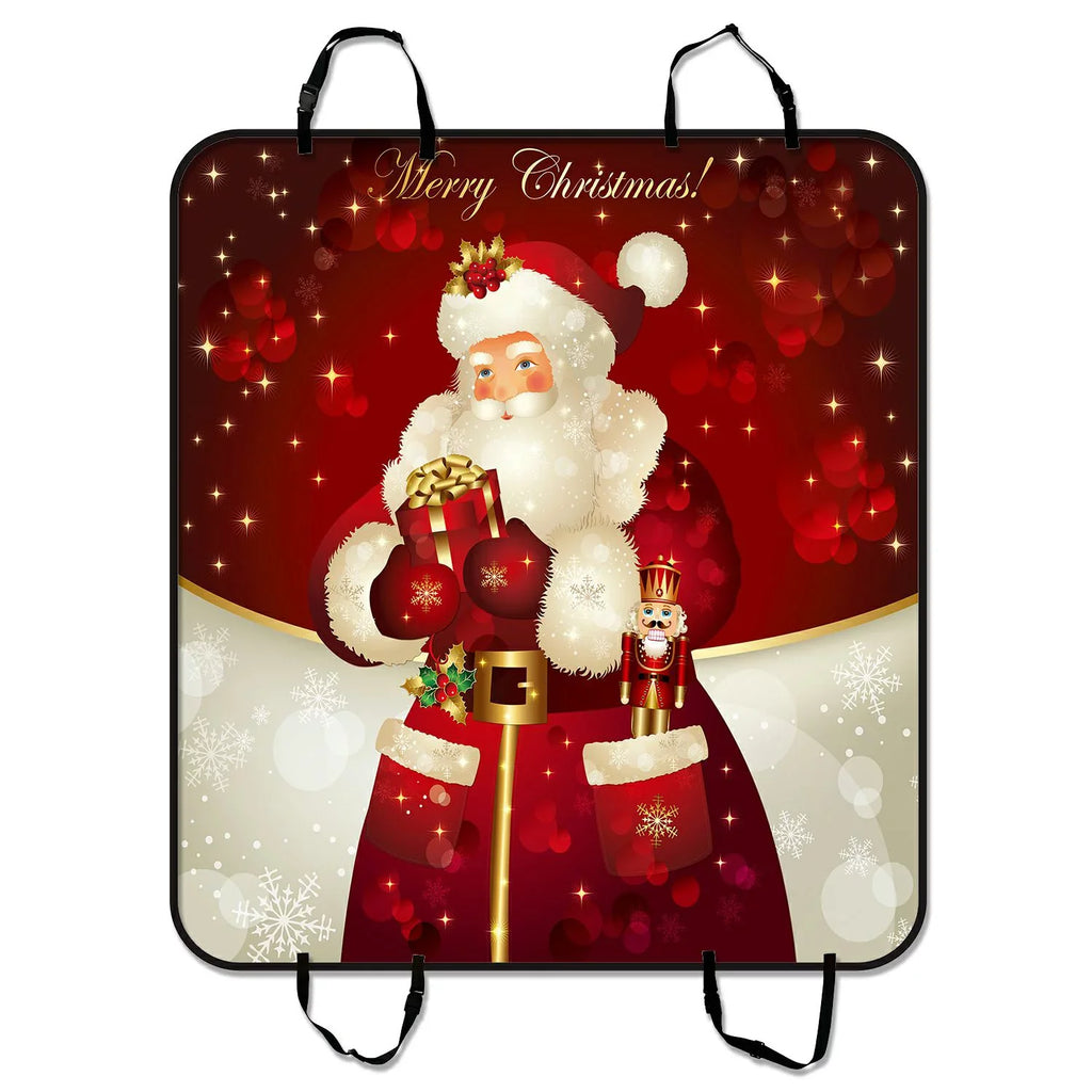 GCKG Merry christmas Dreamlike the Santa Claus Pet Car Seat Protection Dog Car Seat Mat Hammock Cargo Mat Trunk Mat For Cars Trucks and SUV 54x60 inches
