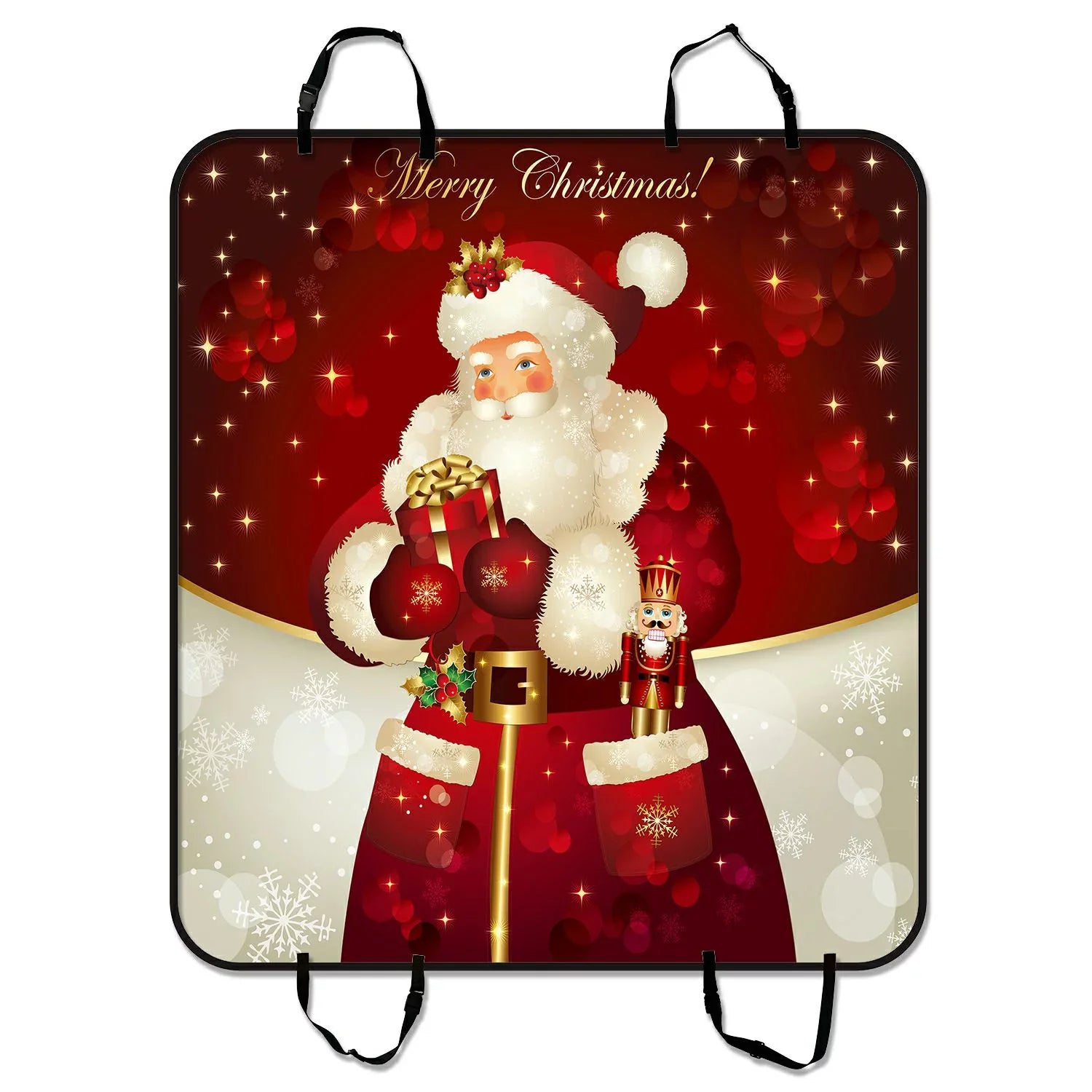 GCKG Merry christmas Dreamlike the Santa Claus Pet Car Seat Protection Dog Car Seat Mat Hammock Cargo Mat Trunk Mat For Cars Trucks and SUV 54x60 inches