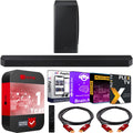 Samsung HW-Q900A 7.1.2ch Soundbar w/ Dolby Atmos / DTS:X (2021) HW-Q900A/ZA with Wireless Active Subwoofer Bundle with Extended Protection Plan + 2x Deco Gear HDMI Cables + Streaming Software Kit