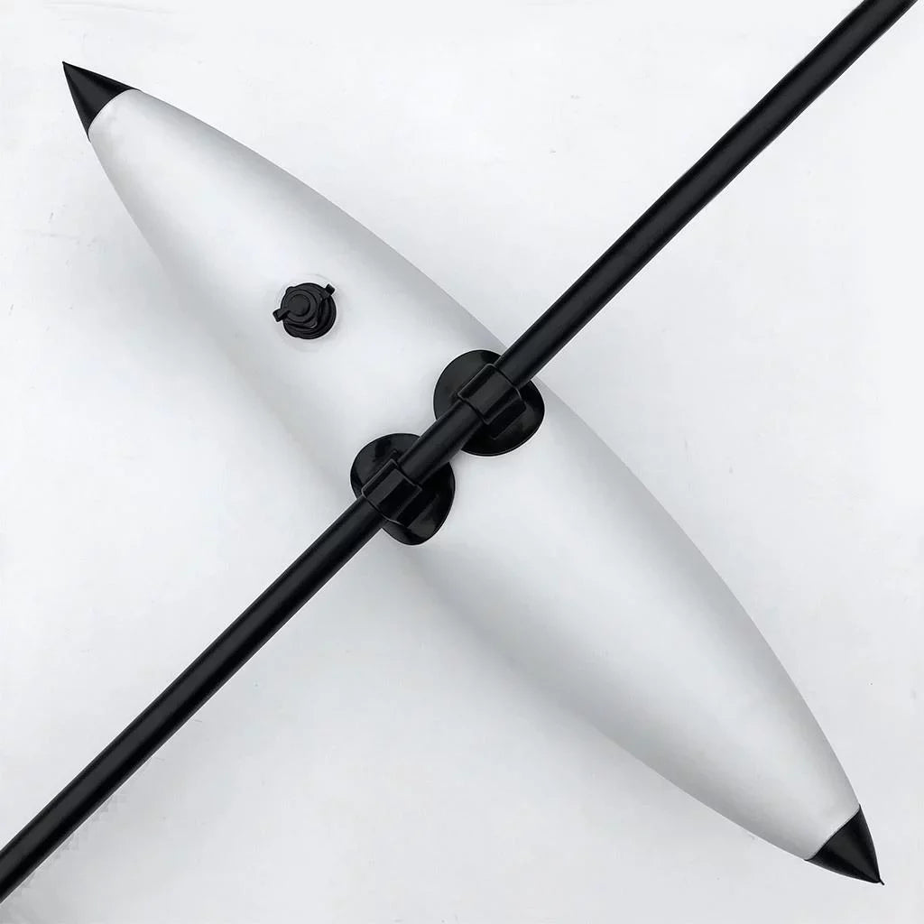 Premium PVC Kayak Canoe Fishing Standing Beginners Inflatable Outrigger / Stabilizer Water Buoyant Float Gear Equipment White
