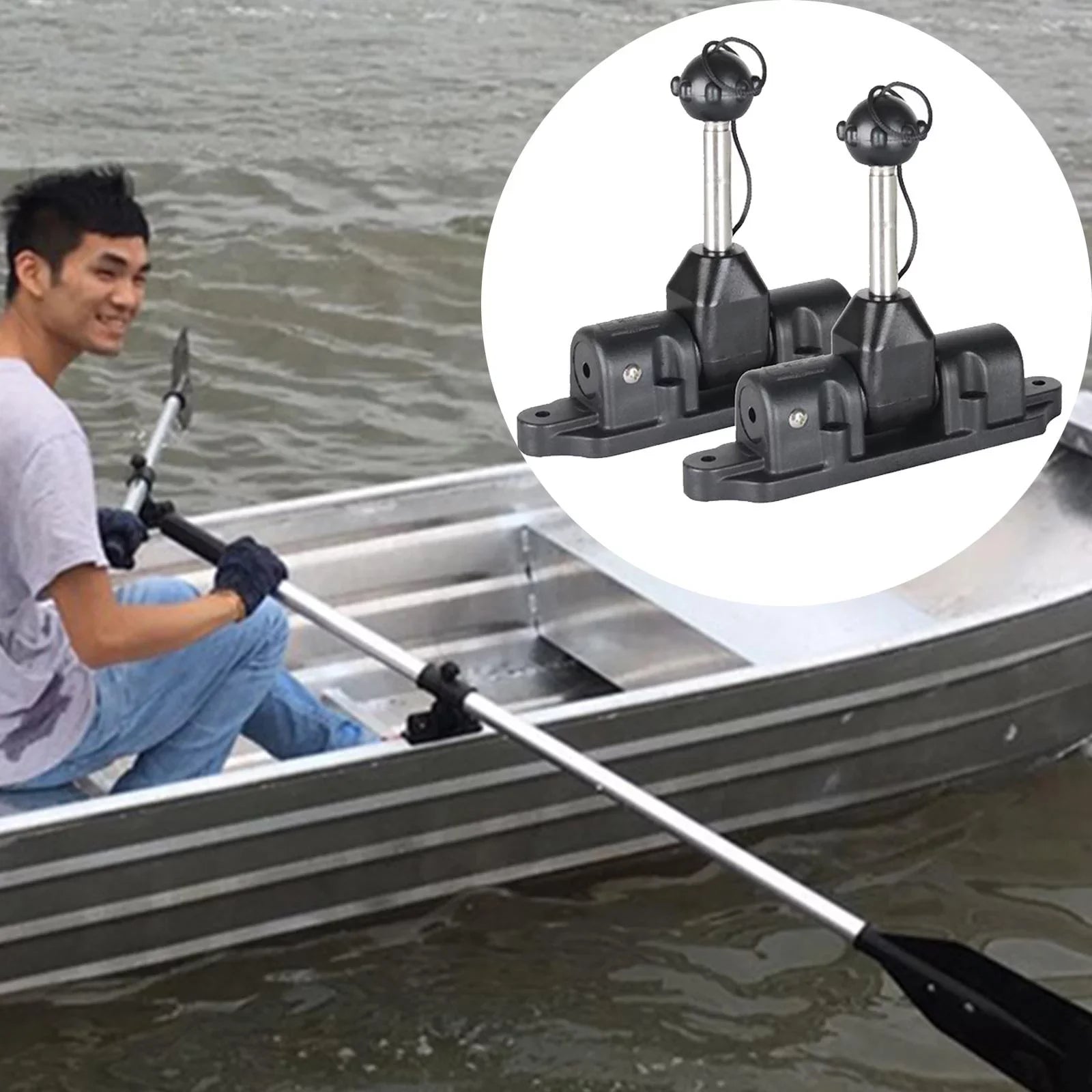 2 Pack Universal Oar Holders Rack Paddle Lock Support Holder Inflatable Craft Dinghy Raft Kayak Canoe Accessories for All
