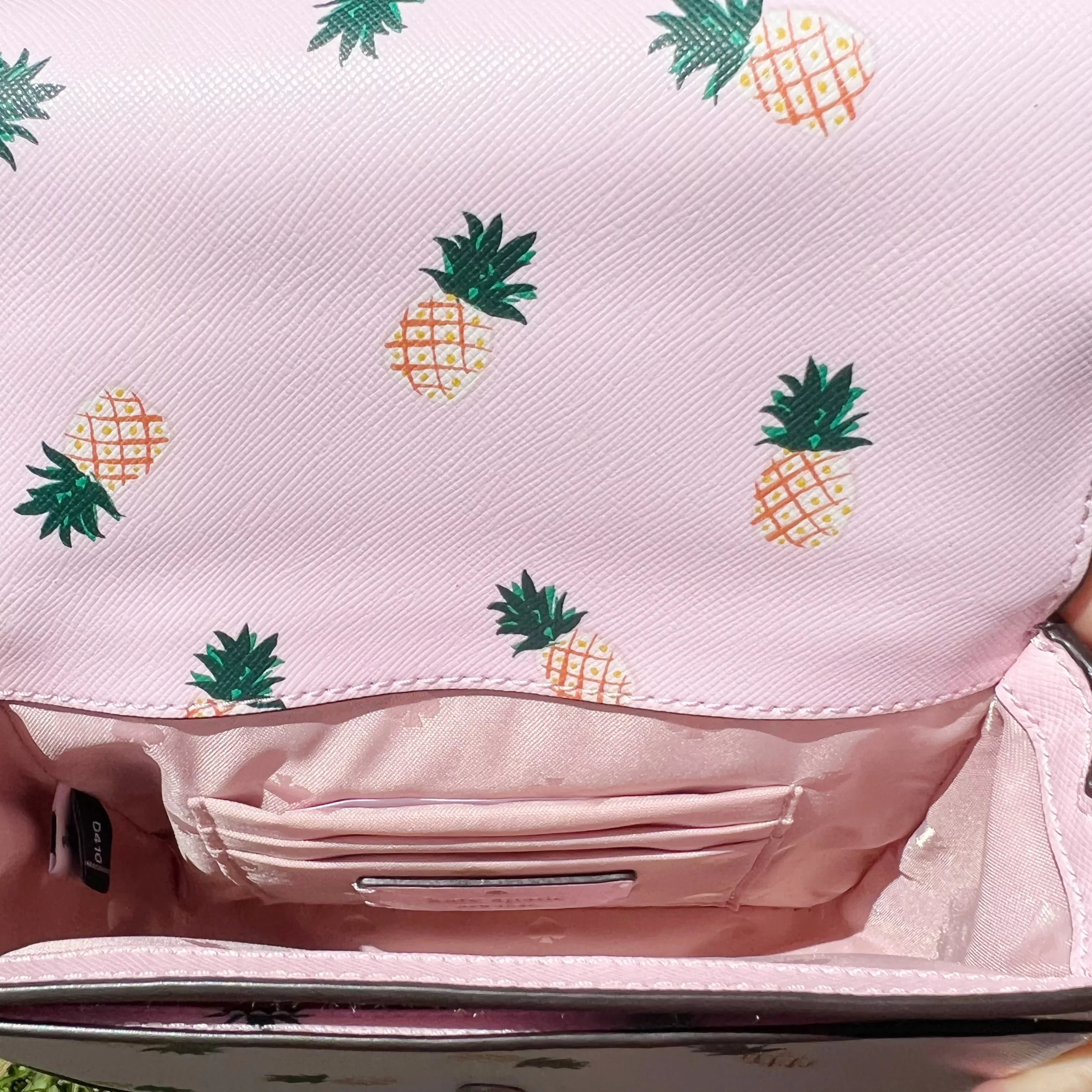 Kate Spade k7629 staci square pineapple crossbody in pink multi