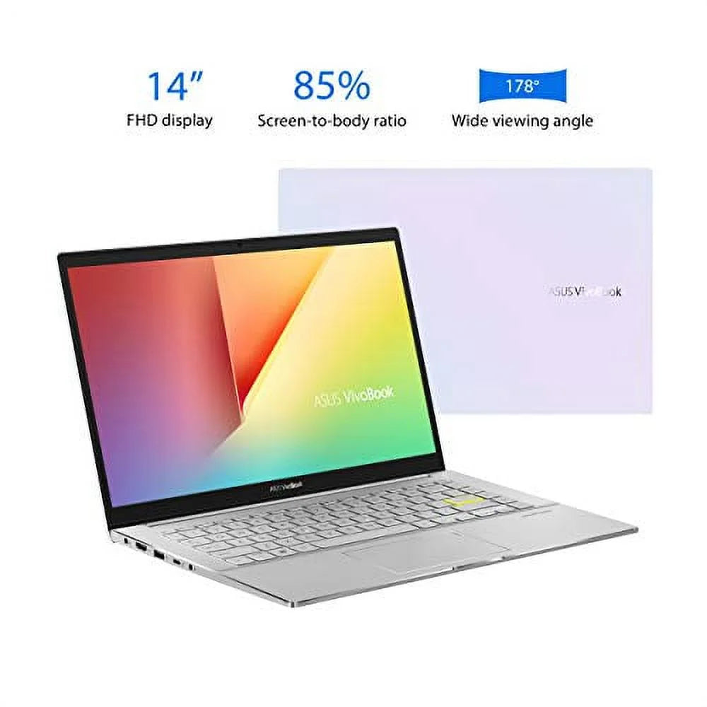 ASUS VivoBook S14 S433 Thin and Light Laptop, 14? FHD Display, i5-1135G7 CPU, 8GB DDR4 RAM, 512GB PCIe SSD, Thunderbolt 3, Wi-Fi 6, Windows 10 Home, Dreamy White, S433EA-DH51-WH