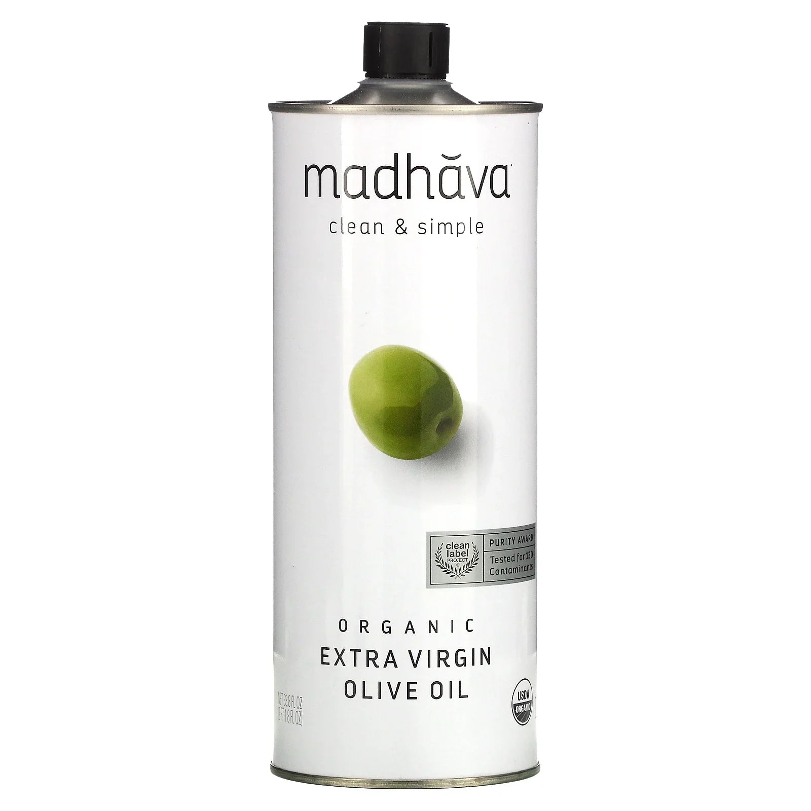 Madhava Natural Sweeteners Organic Extra Virgin Olive Oil, 33.8 fl oz