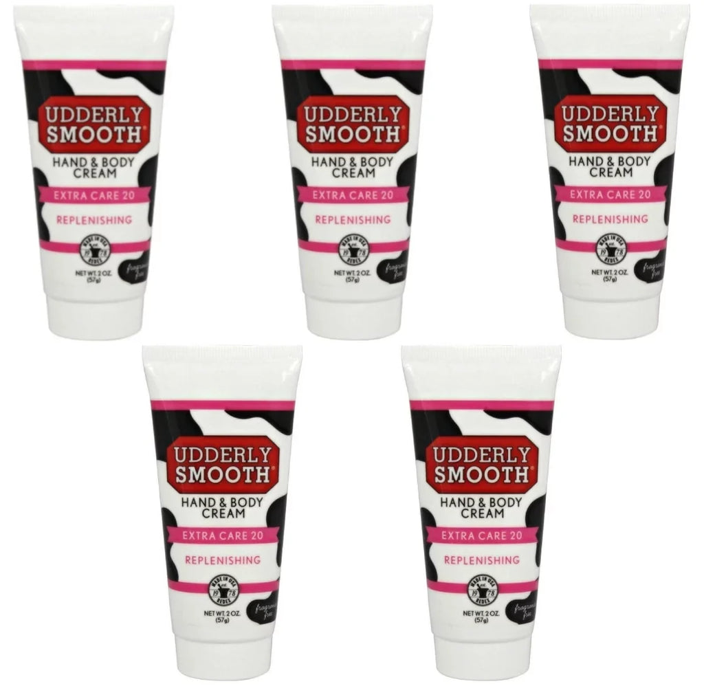 Udderly Smooth Hands & Body Cream Extra Care 20 Replenishing 2 oz, 5-Pack