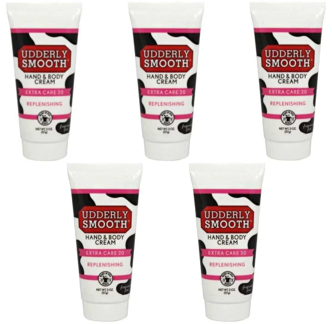 Udderly Smooth Hands & Body Cream Extra Care 20 Replenishing 2 oz, 5-Pack