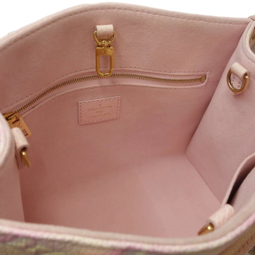 Pre-Owned LOUIS VUITTON On the Go PM M46168 Handbag Empreinte Light Pink 450088 (Good)