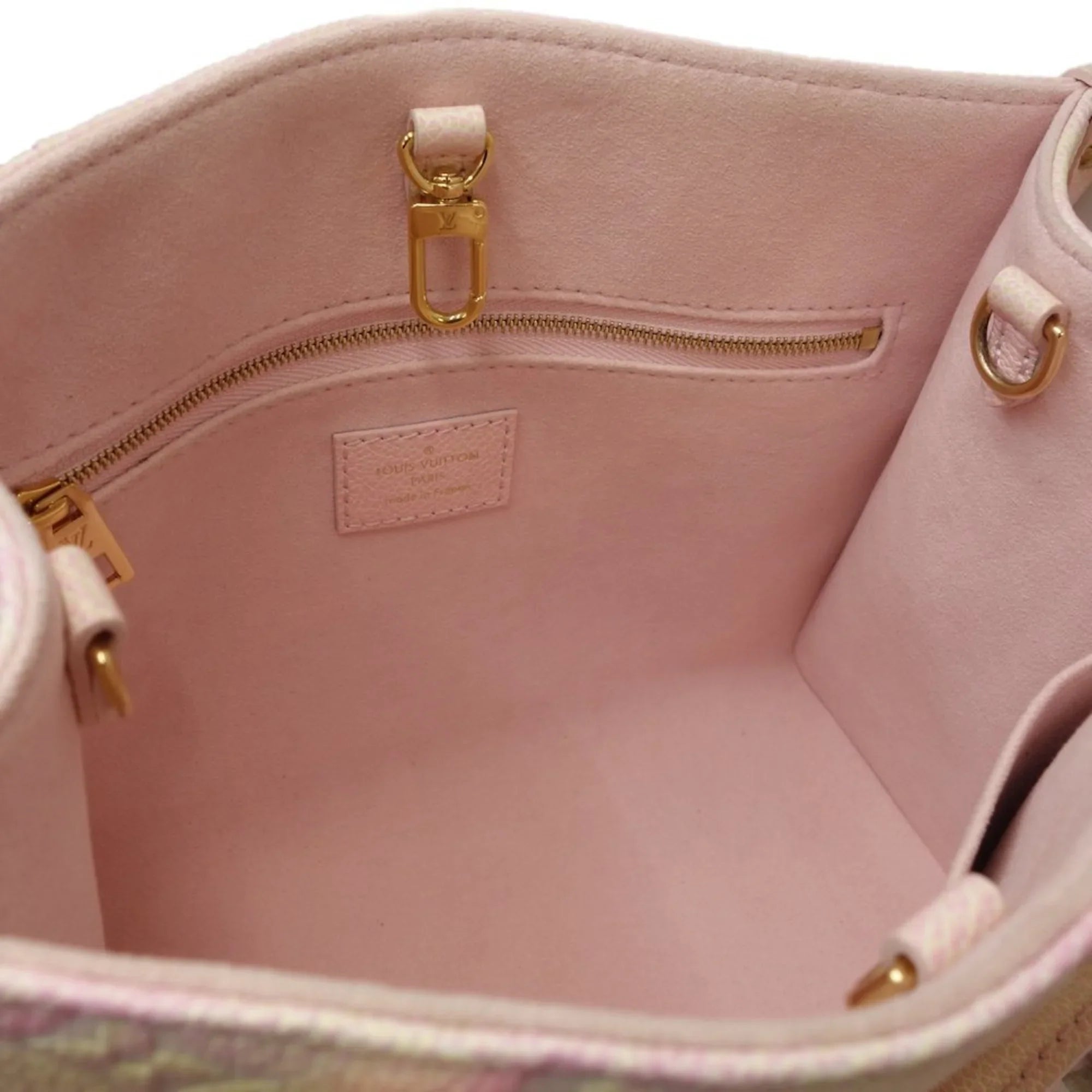 Pre-Owned LOUIS VUITTON On the Go PM M46168 Handbag Empreinte Light Pink 450088 (Good)