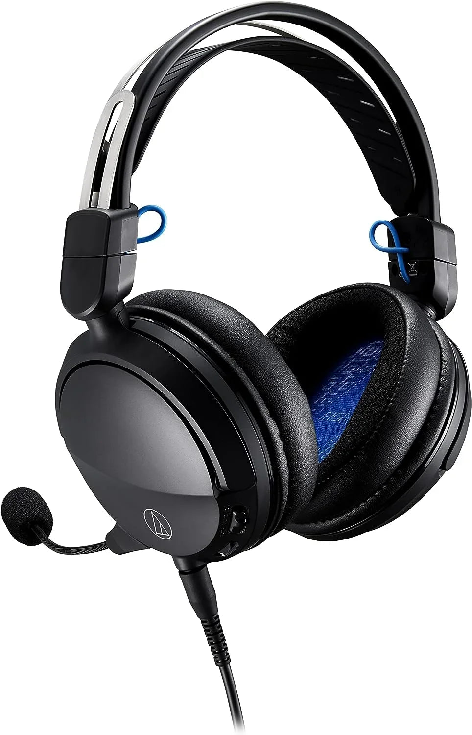 Audio Technica ATH-GL3BK Closed-Back Wired Gaming Headset - Black/Blue with an Additional 1 Year Wrap by Epic Protect (2022)