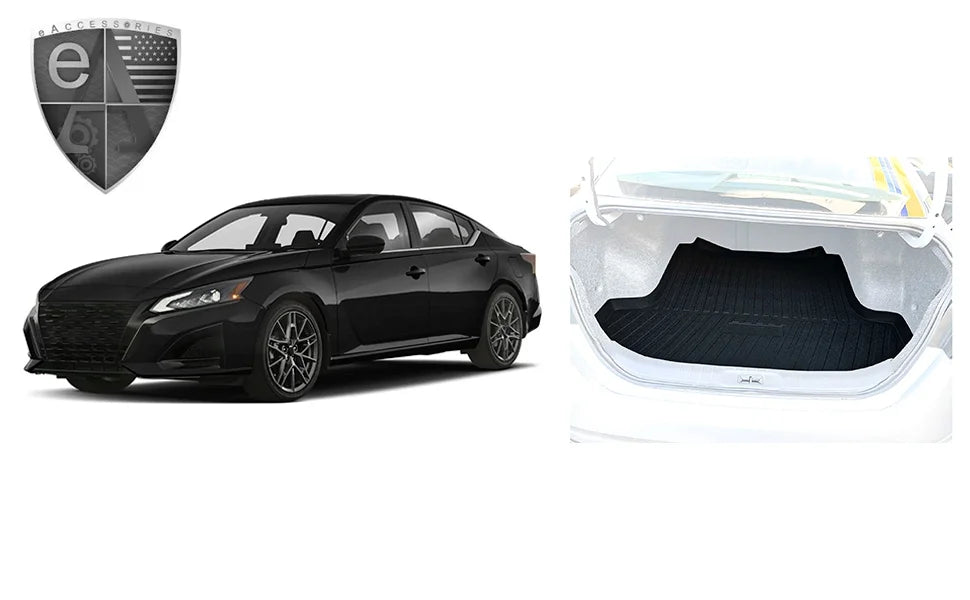 EACCESSORIES EA Cargo Liner – Trunk Mat for Nissan Altima 2013-2023 – Durable Trunk Mats for Cars with Raised Lip – Non-Slip Car Trunk Mat Rubber – Easy to Install – Laser Pre-Cut Design